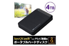【119-02】ロジテック SeeQVault（シーキューボルト）対応 テレビ録画用　2.5インチ　ポータブルハードディスク 4TB 【LHD-PBMB40U3QW】