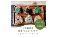 【013-06】酵素玄米おむすび　（伊那市産米）　おまかせバラエティ　14個セット　（冷凍）