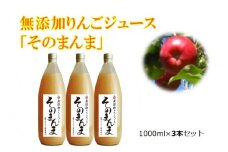 無添加！100%そのまんまりんごジュース　3本入り