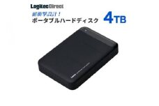 【113-01】ロジテック 耐衝撃USB3.1(Gen1) / USB3.0対応のポータブルハードディスク（HDD）[4TB/ブラック]【LHD-PBM40U3BK】
