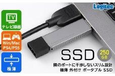 【019-12】ロジテック スリム外付けSSD　250GB【LMD-SPDL025U3】