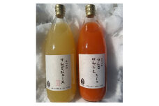 【007-89】信州伊那産　りんごジュース1000ml×2本（ふじ、ニンジンリンゴMIX）