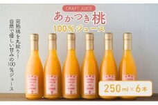 「あかつき桃」100％ジュース（250ml×6本）[№5659-1147]