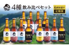 【6回お届け定期便／奇数月発送】南信州ビールOgna「12本4種飲み比べセット×6回」[№5659-1545]