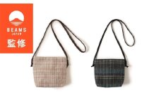 【BEAMS JAPAN監修】「伝統的工芸品」伊那紬 ミニショルダーバッグ 駒ヶ根市 ファッション（ネイビー系） [№5659-7211]1612
