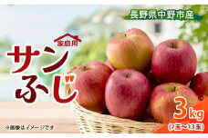 ＜訳あり＞＜先行受付＞ りんご サンふじ 3kg 家庭用 長野県産【1496270】