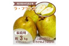 洋梨 ラ・フランス 約3kg 家庭用 (12玉～18玉)【1495964】