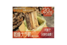 北信州産 乾燥ナラ薪20kg 大割(長さ約40cm)【1528344】