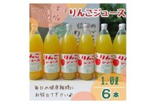 サンふじ果汁100%りんごジュース 6本【1494569】