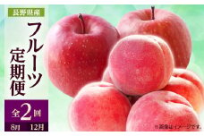 ＜発送月固定定期便＞2025年発送 長野の果物 桃+サンふじ全2回【4063517】
