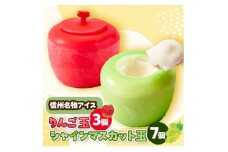 ＜毎月定期便＞信州シャインマスカット玉(7個)+信州りんご玉(3個)詰合せセット全3回【4063852】