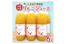 ＜毎月定期便＞りんごジュース6本セット(1,000ml×6本)りんご100%全3回【4064269】