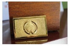 伝統工芸の技術であなただけのデザインに！「彫金 名刺入れ（金メッキ仕上げ）」(Bm-003)