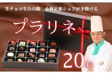  [生チョコの生みの親小林正和による手作り]プラリネ（１粒チョコ）20個セット(Aw-005) バレンタイン ホワイトデー