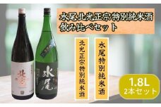飯山の地酒「水尾」「北光正宗」1.8L特別純米酒飲み比べセット(Bk-017)