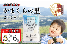 【先行予約】【定期便】<令和７年産 新米> 特別栽培米 「かまくらの里コシヒカリ」 精米 5kg×6回(7-4A)