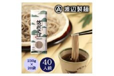 ＜2ヵ月毎定期便＞渡辺製麺の信州そば乾麺20袋入 1袋2人前(230g) 信州八ヶ岳よりお届け全3回【4050049】