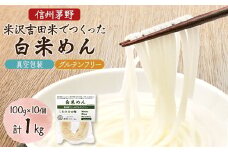 信州茅野 米沢吉田麺　白米めん100g×10個【1495577】