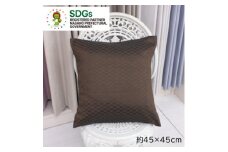 ＜自社縫製＞カーテン生地の残布を活用!ゆうあいのSDGsクッションカバー 約45×45cm タイプ1【1507179】