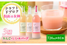 仮面の女神 クラフトドブロク りんご・もも・ルバーブ(720ml×各1本)　信州味噌の丸井伊藤商店【1576515】