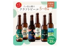 ＜2ヵ月毎定期便＞＜食事に合う＞八ヶ岳山麓のクラフトビール　飲み比べ18本セット＜ご家族で＞全3回【4064740】