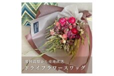 信州 八ヶ岳の麓から贈るドライフラワースワッグ M(ピンク&ブラウン)【1645708】