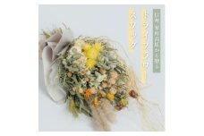 信州 八ヶ岳の麓から贈るドライフラワースワッグ L(イエロー)【1645949】