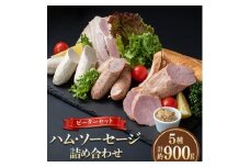 ＜毎月定期便＞ピーターセット ハム・ソーセージ詰め合わせ(5種)全2回【4072317】