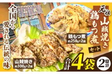 【塩尻名物元祖！】山賊焼2枚＋鶏もつ煮2袋セット【冷凍配送】