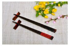 うるし塗り箸 梅彫(2色組) | おはし 箸 うるし塗り 漆 日用品 梅柄 母の日 塩尻市 長野県