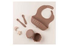 ケラッタ ベビー食器 4点セット（リーフブラウン） | ケラッタ kerata 赤ちゃん ベビー 日用品 食器 ベビー食器 マタニティ 長野県 塩尻市