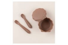 ケラッタ ベビー食器 3点セット（リーフブラウン） | ケラッタ kerata 赤ちゃん ベビー 日用品 食器 ベビー食器 マタニティ 長野県 塩尻市