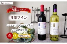 日本ワインコンクール金賞 井筒セミヨン/ソービニヨンブラン & メルロ桔梗ケ原 2本セット | ワイン わいん 赤 白 お酒 井筒ワイン メルロ 桔梗ヶ原 塩尻市 長野県