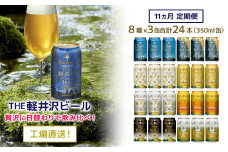 【11ヶ月定期便】クラフトビール THE軽井沢ビール 8種 24缶 飲み比べセット 地ビール ビール 【 軽井沢ブルワリー 350ml クラフトビール 地ビール 缶ビール ビール 飲み比べ 24本 ピルスナー デュンケル ヴァイスヴァイツェン アルト シュヴァルツビア ゴールデンエール 黒ビール ホワイトビール 定期便 長野県 佐久市 】