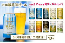 【8ヶ月定期便】 THE軽井沢ビール 10種10缶 飲み比べ セット クラフトビール 地ビール 【 軽井沢ブルワリー THE軽井沢ビール 10種 詰め合わせ 豪華 飲み比べ セット クラフトビール 地ビール 缶ビール ビール 飲み比べ 10本 ピルスナー デュンケル ヴァイスヴァイツェン アルト シュヴァルツビア ゴールデンエール 黒ビール ホワイトビール 長野県 佐久市 】
