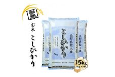 長野県佐久市産 こしひかり 15kg（5kg×3袋） 白米 つや 粘り 食感 甘み 香り〈出荷時期:2024年10月中旬以降～〉【 コシヒカリ 米 コメ 白米 精米 お米 こめ おこめ 一等米 単一原料米 信州 高原海抜700m 佐久地方 秩父山系と八ヶ岳を源泉 長野県 佐久市 】