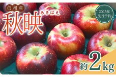 【2025年先行予約】りんご 秋映(長野県オリジナル品種) 太陽の恵みたっぷり 約2kg あきばえ 果物 フルーツ 長野県産 千曲市 信州