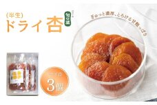 酸味とおいしさそのまま ドライ杏 (半生) 3個  ドライあんず 半生ドライフルーツ 果物 長野県産 信州 千曲市 