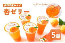 あんず ゼリー(長野県産あんず) 5個 ギフトセット｜ 杏子 アンズ おやつ デザート スイーツ 軽食 国産 千曲市 長野県産 信州