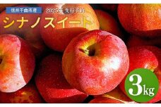 【2025年先行予約】りんご シナノスイート 6~11玉 約3kg ｜ リンゴ 林檎 フルーツ 果物 信州りんご 長野県産 千曲市 信州