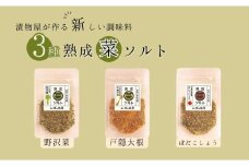 熟成菜ソルト3種セット <漬物屋が作る新しい調味料>｜ 塩 千曲市 長野県産 信州