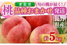 【2025年先行予約】桃(品種おまかせ)  家庭用 約5kg｜ 果物 フルーツ もも モモ 白桃 白鳳 特産品 千曲市 長野県 信州