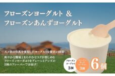 フローズンヨーグルト 3個&フローズンあんずヨーグルト 3個 計100ml×6個｜ フロヨ アイス 果物 フルーツ 杏子 アンズ アプリコット 千曲市 長野県 信州