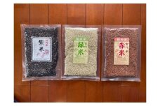 国内産 古代米3種セット(紫米160ｇ×2袋 緑米180ｇ×1袋 赤米180ｇ×1袋)｜雑穀ごはん 古代米ごはん  長野県 千曲市  信州