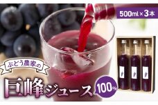 【萬果園】巨峰ジュース500ml 3本セット