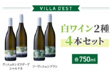【ヴィラデストワイナリー】白ワイン2種4本セット（ヴィニュロンズリザーブシャルドネ＆ソーヴィニヨンブラン）