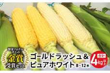 【先行受付2025年発送】野菜ソムリエサミット金賞受賞！東御市産とうもろこし（ピュアホワイト・ゴールドラッシュ）約4kg（8〜12本）｜スイートコーン ※2025年7月上旬~9月上旬に順次発送予定※着日指定不可