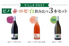 【ヴィラデストワイナリー】“ピノ”（赤・ロゼ・白）飲み比べ3本セット