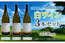 【ぼんじゅーる農園醸造所】人気の白ワイン3本セット（鞍掛シャルドネ、祢津アリゴテ、祢津ピノ・ブラン）| 国産 長野県 お酒