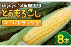 【sugaya farm】とうもろこし（ゴールドラッシュ）８本セット